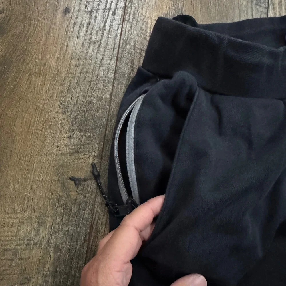 Adidas Originals Mens M Black Mixed Media Jogger Sweatpants Sporty Streetwear